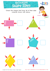 recognizing shape sides worksheet free printable pdf for kids